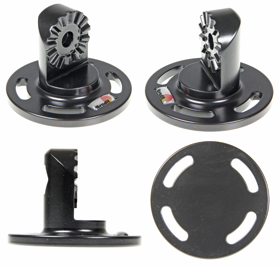 Brodit Bodenplatte, Ø 64 mm – Schwarz, Metall