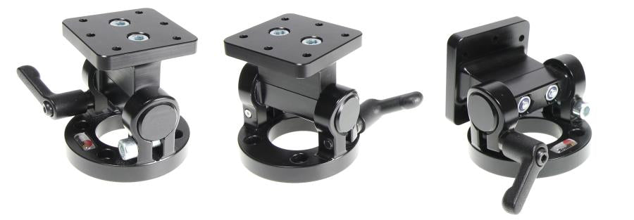 Brodit POS-Halterung, Schraubbefestigung, 180° kippbar, Horizontal/Vertikal, Schwarz