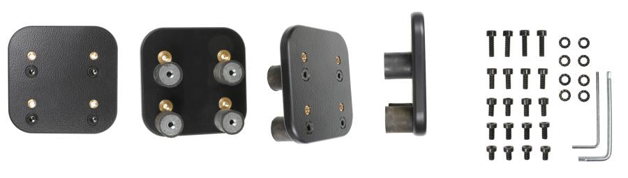 Brodit Vibrationsdämpfer – Tischständer – Schraubbefestigung, horizontal/vertikal, stossfest – Schwarz