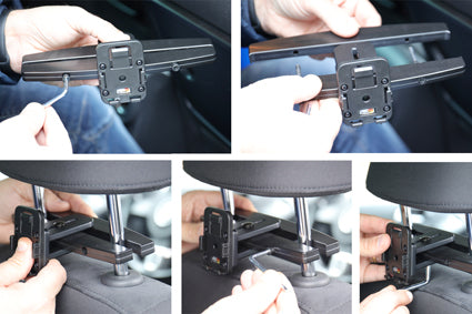 Brodit Fahrzeug-Dock für Navigator, Tablet/UMPC – schwenkbar, Neigung 0–17° – Schwarz