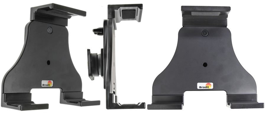 Brodit Tablet-Tischhalterung – für Tablets mit Gerätehöhe 14–19,5 cm – 360° drehbar – Schwarz