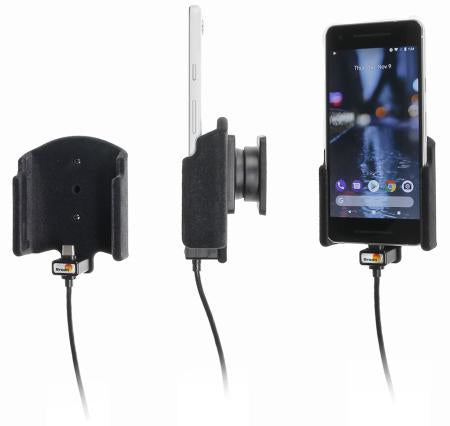 Brodit 721014 Kfz-Ladehalterung – Schraubbefestigung – für Google Pixel 2 – Schwarz