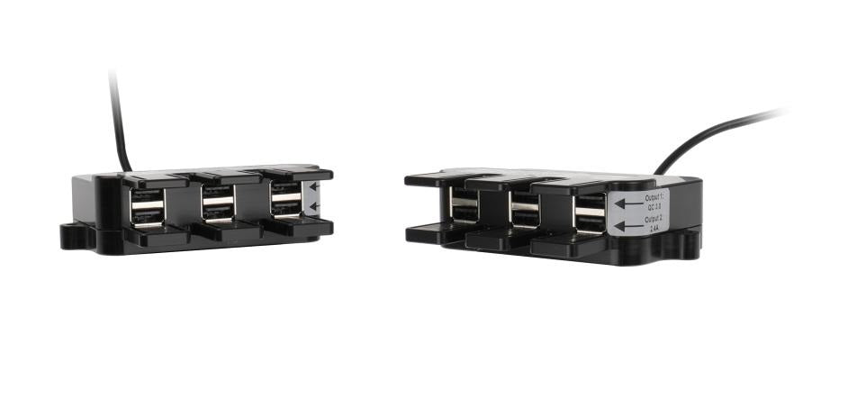 Brodit Auto-Ladegerät – 3× USB-A, 0,75 m Kabel – für Zigarettenanzünder (12 V)