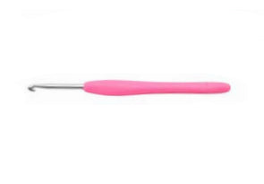 Glorex Häkelnadel 4 mm – 13,5 cm, Aluminium/Kunststoffgriff