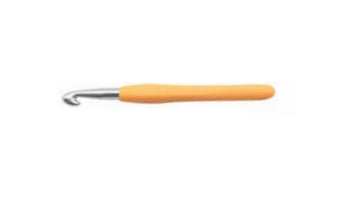 GLOREX Nr. 9 Häkelnadel Orange – 13,5 cm, Aluminium, Kunststoffgriff