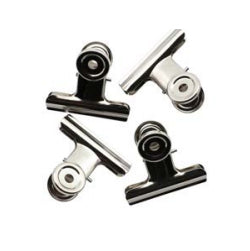 GLOREX Metallklemme, silber, Klemmweite 27 mm, Breite 50 mm, Set à 4