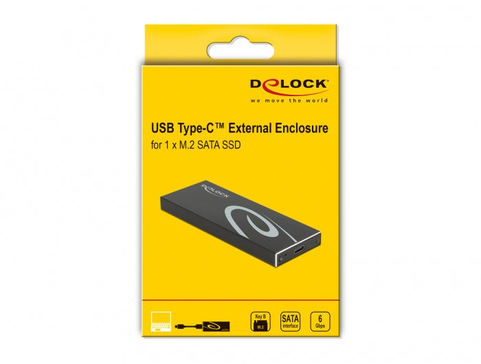 DeLOCK M.2 SATA zu USB 3.2 Gen2 Gehäuse – 1-Bay SSD-Gehäuse – für M.2 SATA (SATA III)