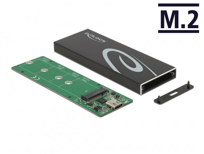 DeLOCK M.2 SATA zu USB 3.2 Gen2 Gehäuse – 1-Bay SSD-Gehäuse – für M.2 SATA (SATA III)