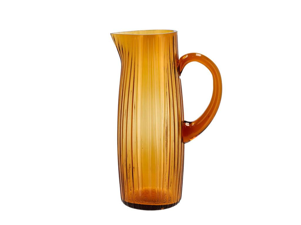 BITZ Krug Kusintha – 1,2 l, Ø 9,6 cm, H 25,0 cm, Glas, Bernstein, spülmaschinenfest, mikrowellengeeignet
