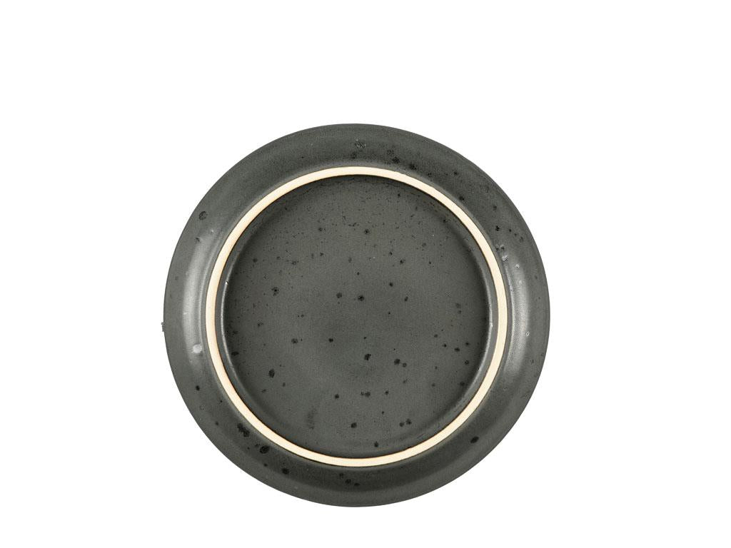 BITZ Frühstücks- & Dessertteller – 6er Set, Ø 17 cm, Steinzeug, Schwarz/Violett, spülmaschinenfest