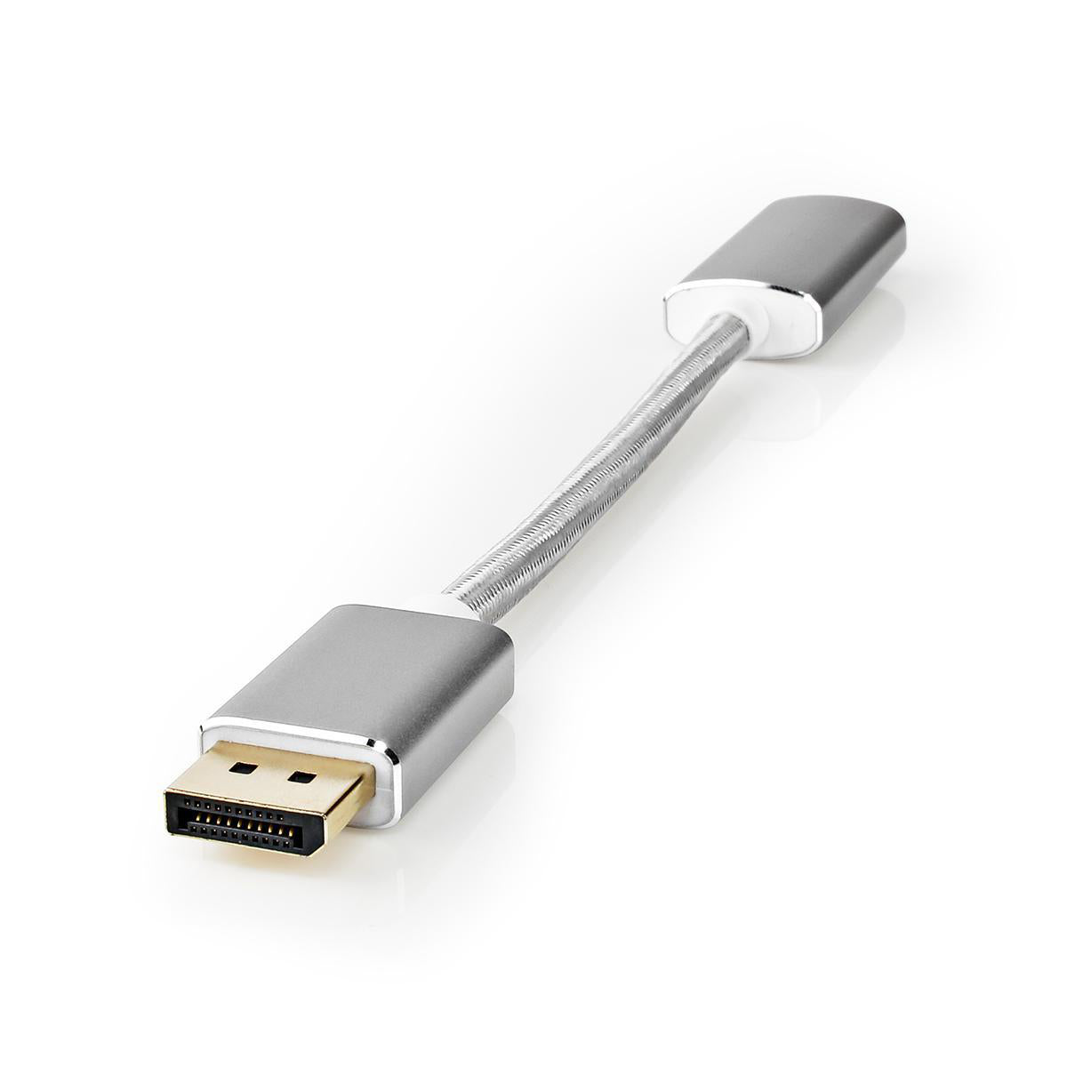 Nedis DisplayPort zu DVI-D Adapter – 1920 × 1080 @ 60 Hz, DisplayPort 1.2, 0,2 m, passiv, silber