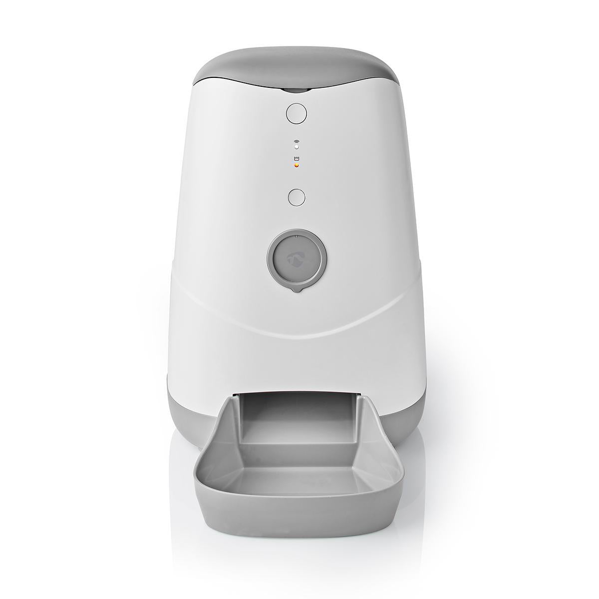 Nedis SmartLife – Zubehör – Futterspender, WLAN, 3,7 l – für Hunde und Katzen, Weiss/Grau