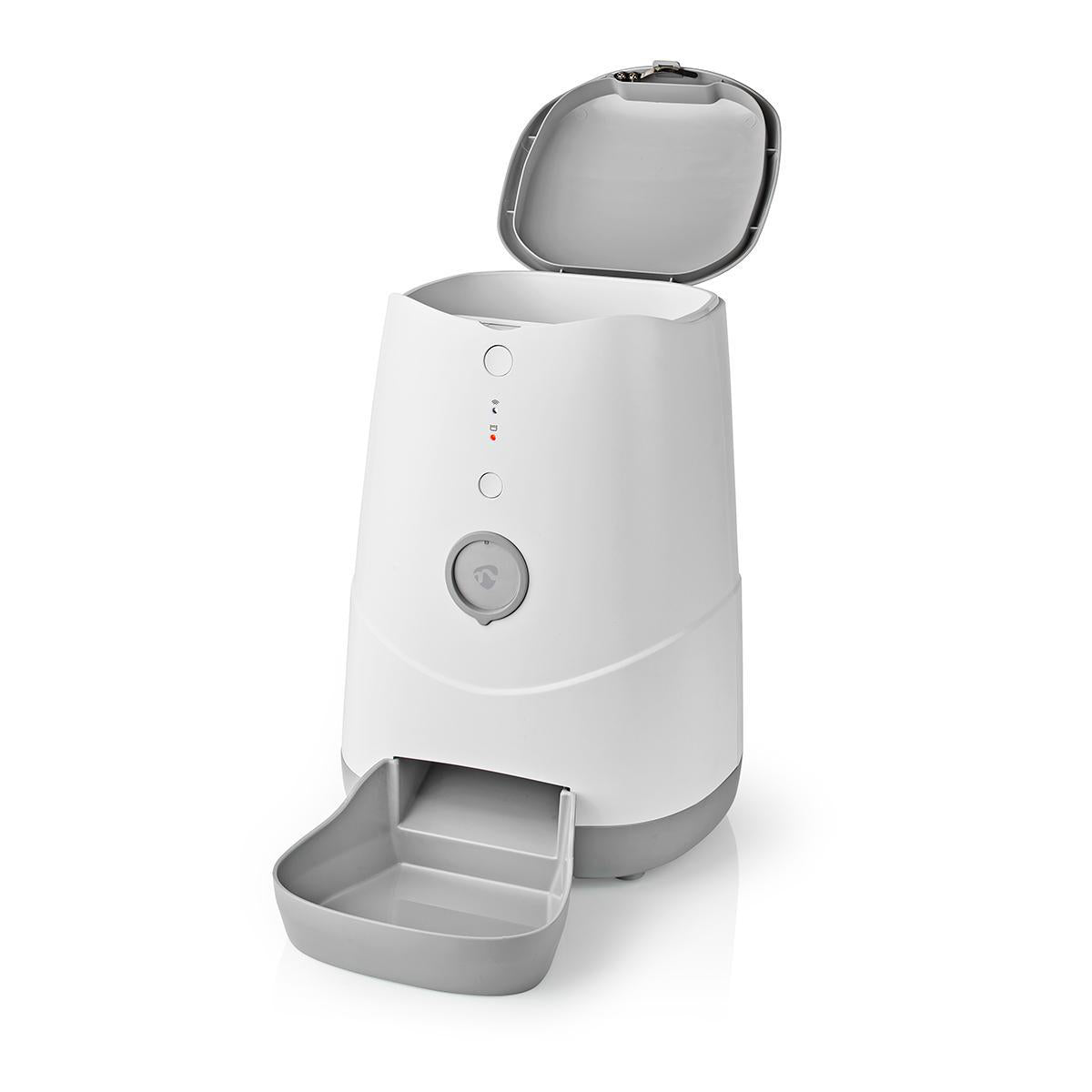 Nedis SmartLife – Zubehör – Futterspender, WLAN, 3,7 l – für Hunde und Katzen, Weiss/Grau