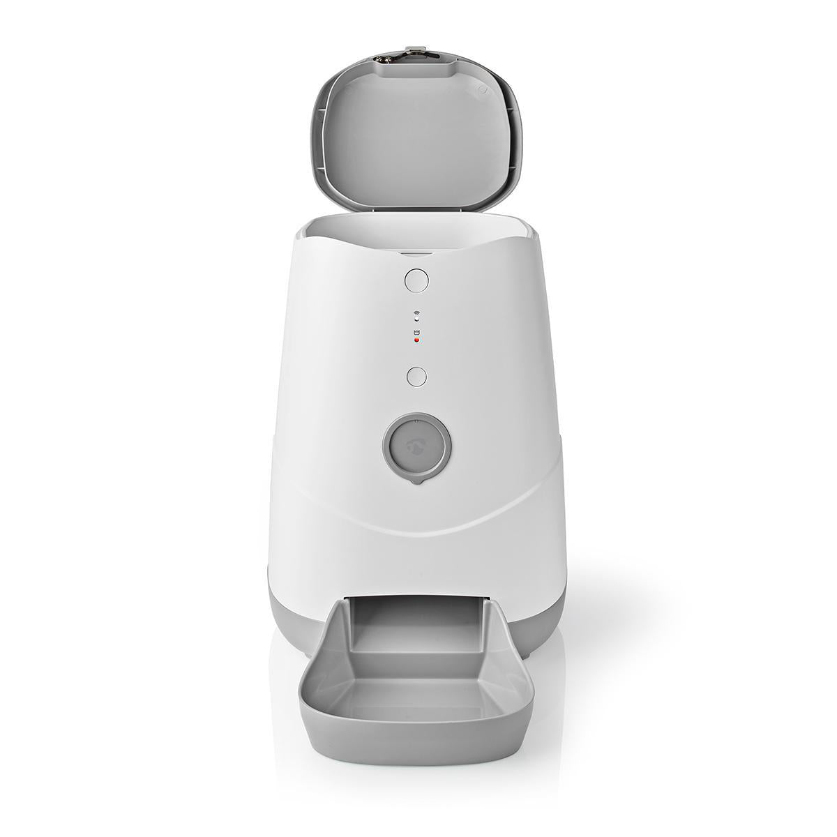 Nedis SmartLife – Zubehör – Futterspender, WLAN, 3,7 l – für Hunde und Katzen, Weiss/Grau