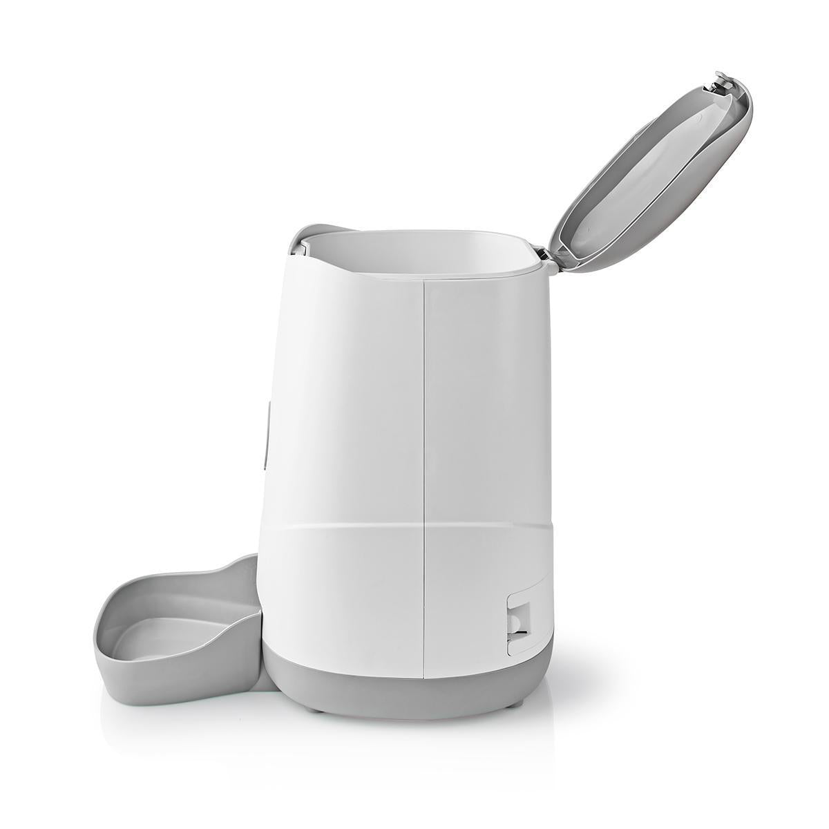 Nedis SmartLife – Zubehör – Futterspender, WLAN, 3,7 l – für Hunde und Katzen, Weiss/Grau