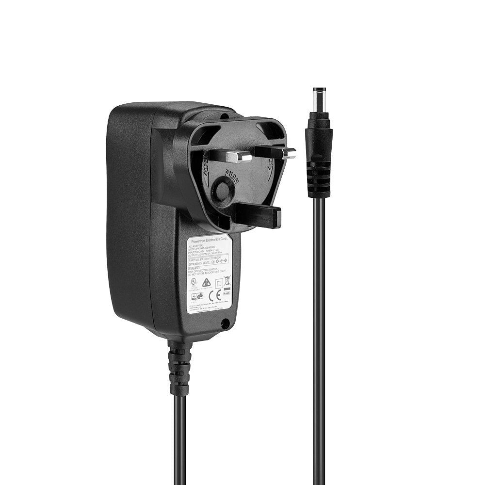 Lindy 73809 Geräte-Netzteil 36 W (12 V/3 A) – Hohlstecker 5,5/2,5 mm – 100–240 V 50/60 Hz – Schwarz