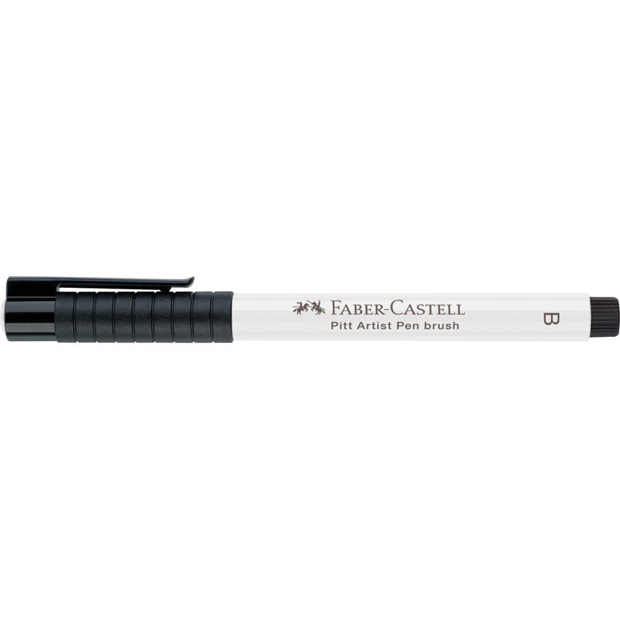 Faber-Castell Pitt Artist Pen Brush Permanentmarker – Pinselspitze 2,5 mm – Weiss