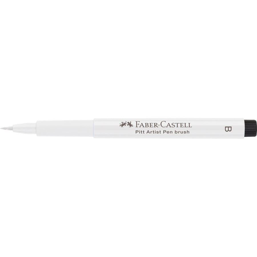 Faber-Castell Pitt Artist Pen Brush Permanentmarker – Pinselspitze 2,5 mm – Weiss