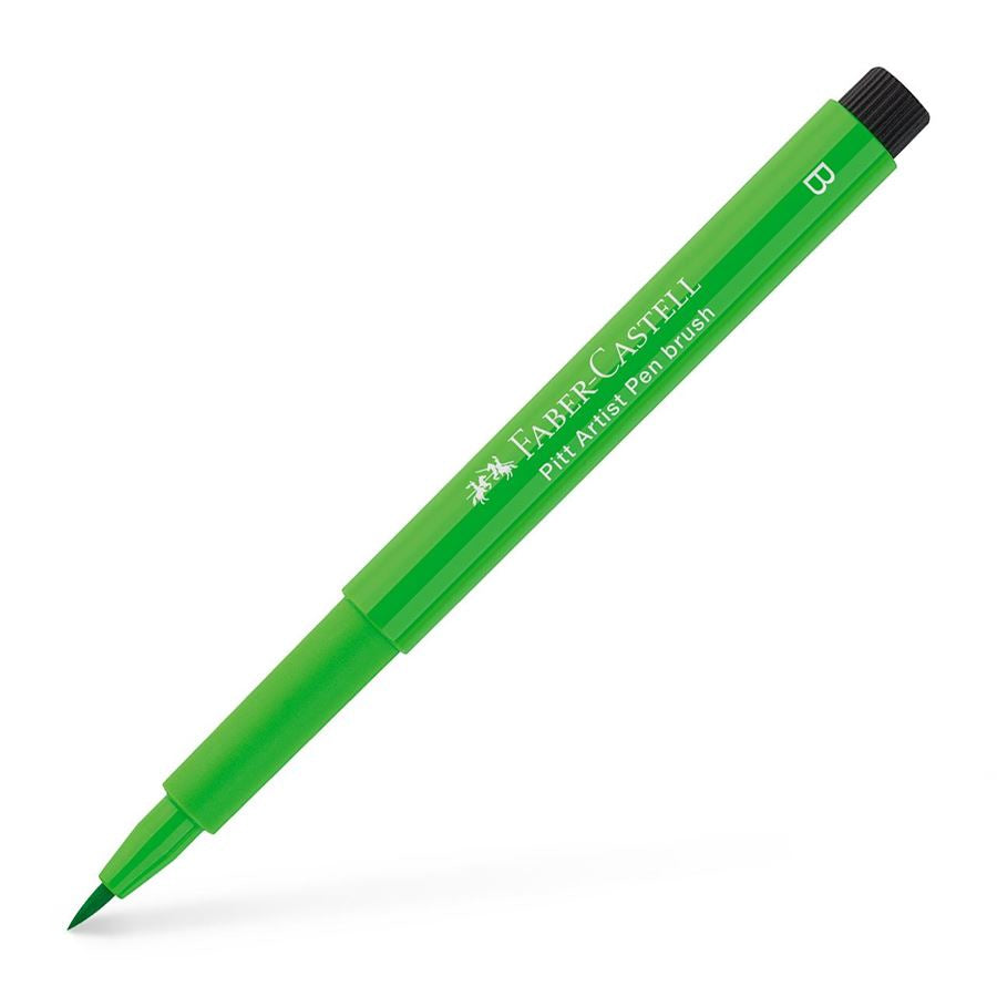 Faber-Castell Pitt Artist Pen Brush Permanentmarker – Pinselspitze 2,5 mm – Laubgrün