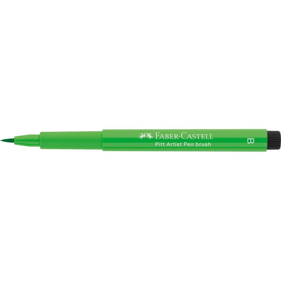 Faber-Castell Pitt Artist Pen Brush Permanentmarker – Pinselspitze 2,5 mm – Laubgrün