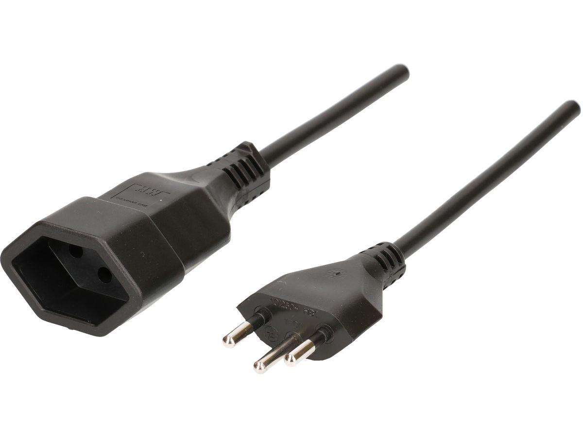 Max Hauri AG Max Hauri Verlängerungskabel – T13–T12, 5 m, aussen, 3×1,5 mm², schwarz