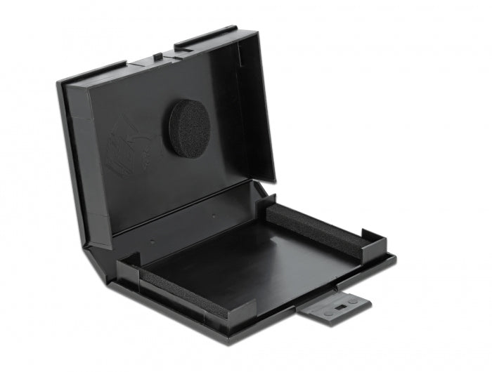 DeLOCK Schutzbox für 3,5" HDD/SSD – 1 Disk, Kunststoff, 112 × 162 × 31 mm, Schwarz