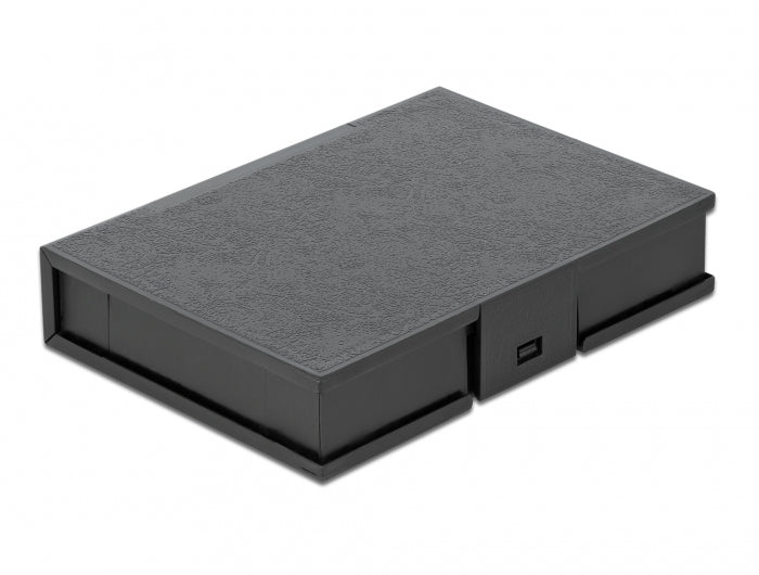 DeLOCK Schutzbox für 3,5" HDD/SSD – 1 Disk, Kunststoff, 112 × 162 × 31 mm, Schwarz