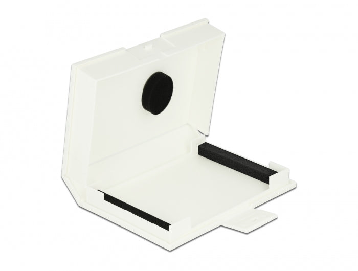 DeLOCK HDD-Koffer/Box – 1× HDD 3,5", Kunststoff, 112 × 162 × 31 mm, Weiss