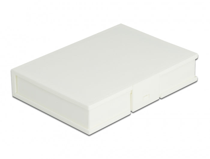 DeLOCK HDD-Koffer/Box – 1× HDD 3,5", Kunststoff, 112 × 162 × 31 mm, Weiss