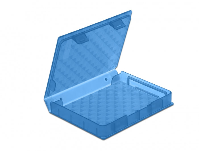 DeLOCK Schutzbox für 2,5" HDD/SSD – 1× HDD, Kunststoff, 80 × 105 × 15 mm, Blau