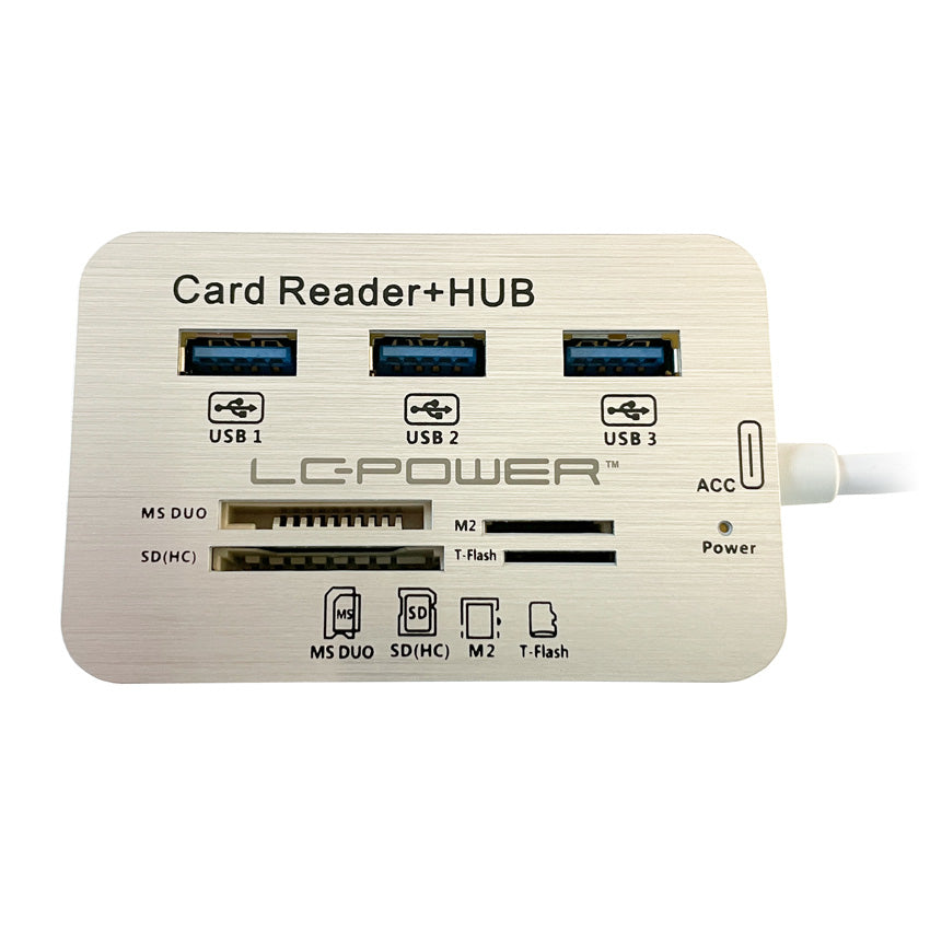 LC-Power LC-HUB-C-CR USB-Hub – USB-C, 3× USB-A, SD/microSD