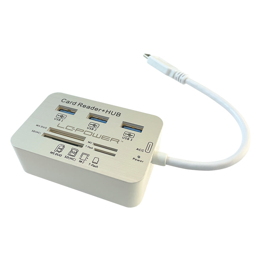 LC-Power LC-HUB-C-CR USB-Hub – USB-C, 3× USB-A, SD/microSD