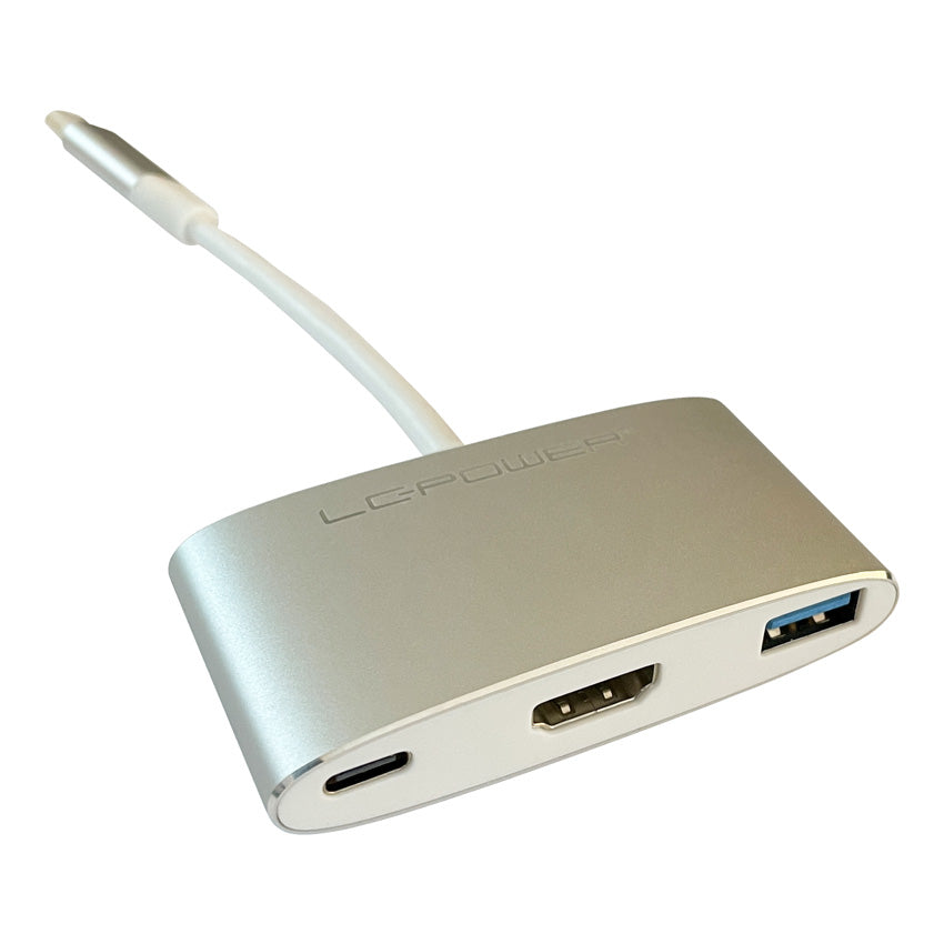 LC-Power LC-HUB-C-multi-4 Multiport-Adapter – USB-C, 1× HDMI, USB-A, 100 W PD