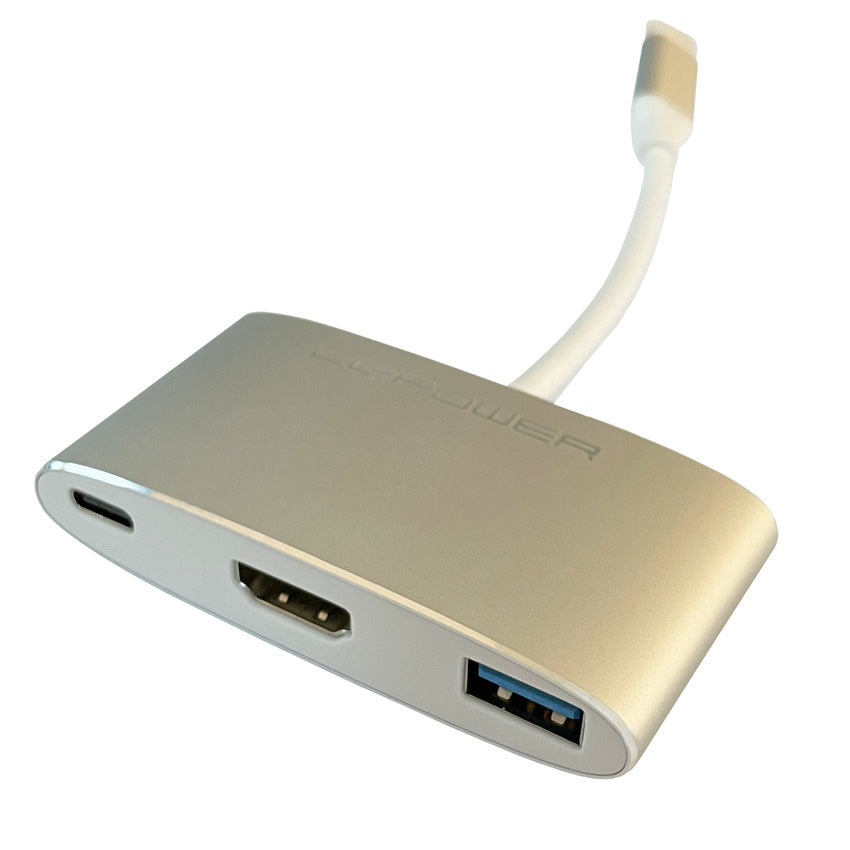 LC-Power LC-HUB-C-multi-4 Multiport-Adapter – USB-C, 1× HDMI, USB-A, 100 W PD