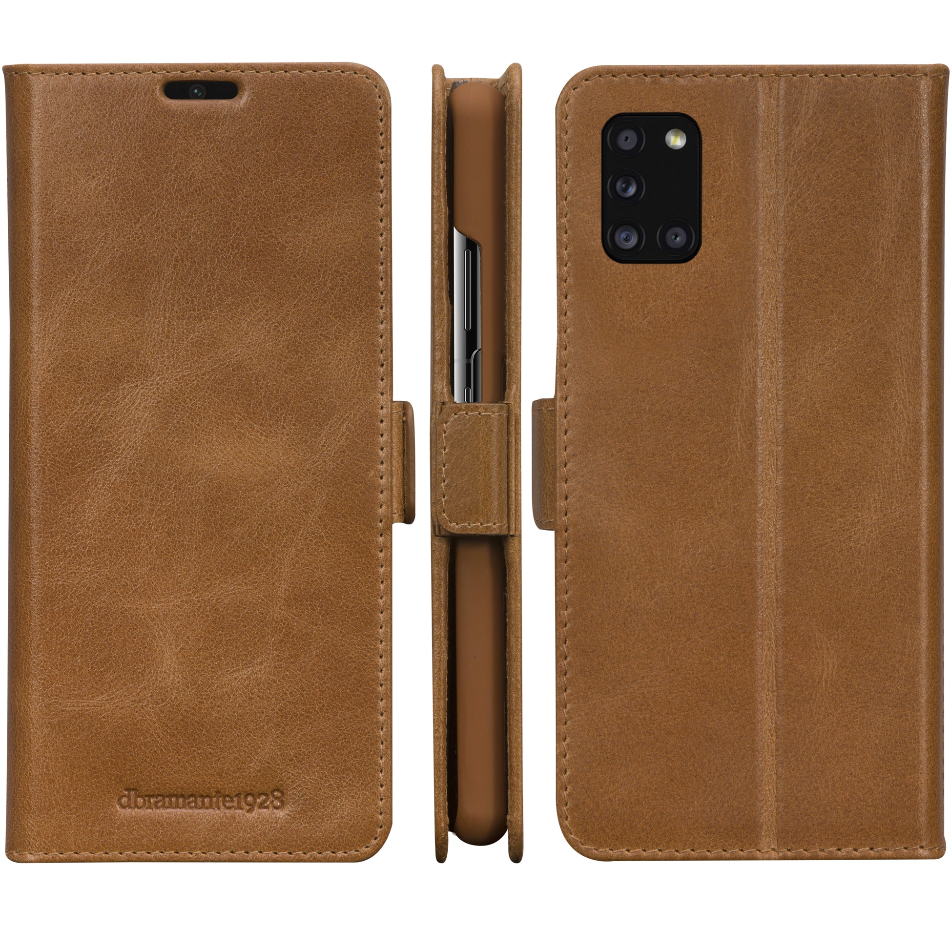 dbramante1928 Copenhagen Slim Folio – für Samsung Galaxy A52/A52S, Leder, Beige, Magnetverschluss