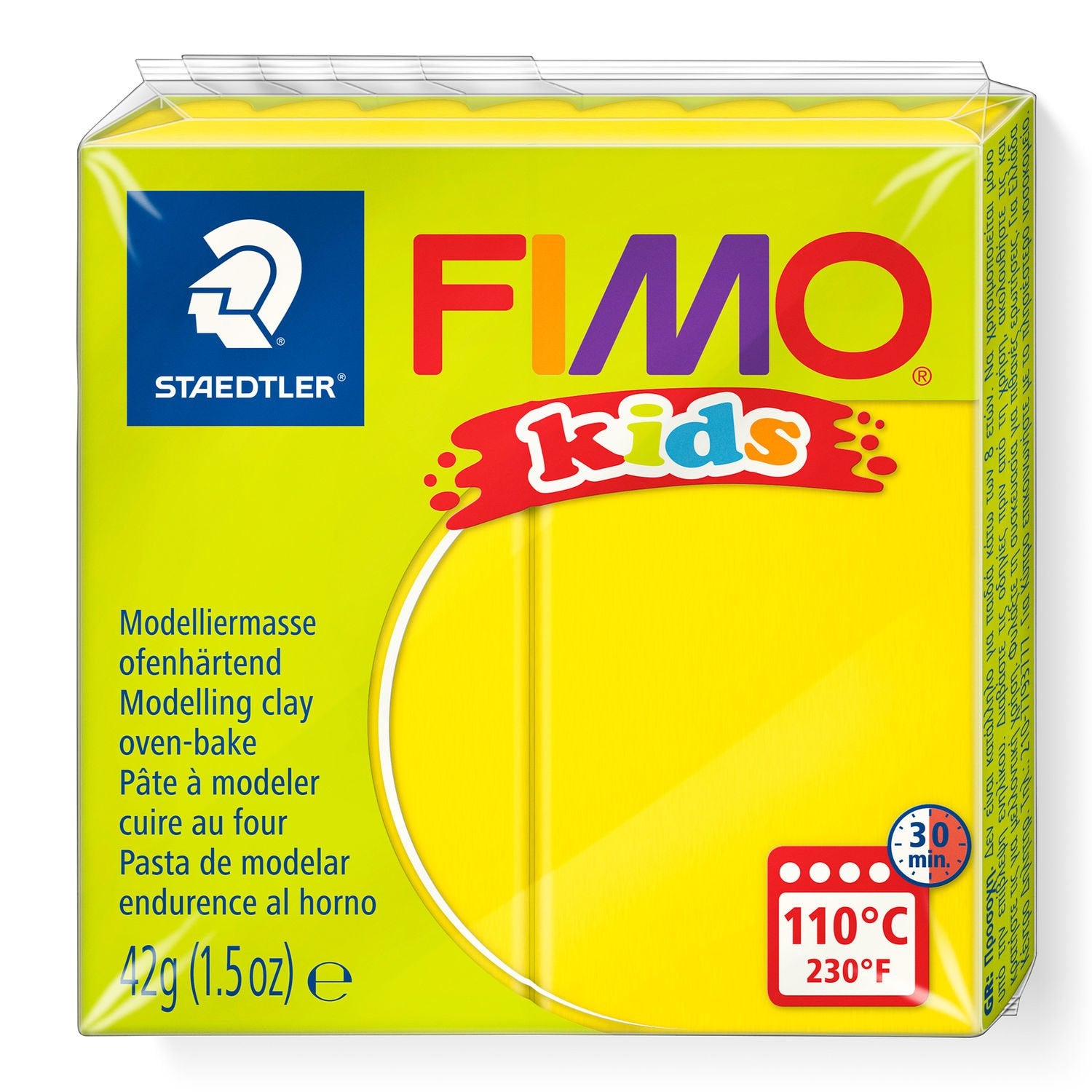 Staedtler Modelliermasse (ofenhärtend), Gelb, 110 °C, 30 min, 42 g, 1 Stk.