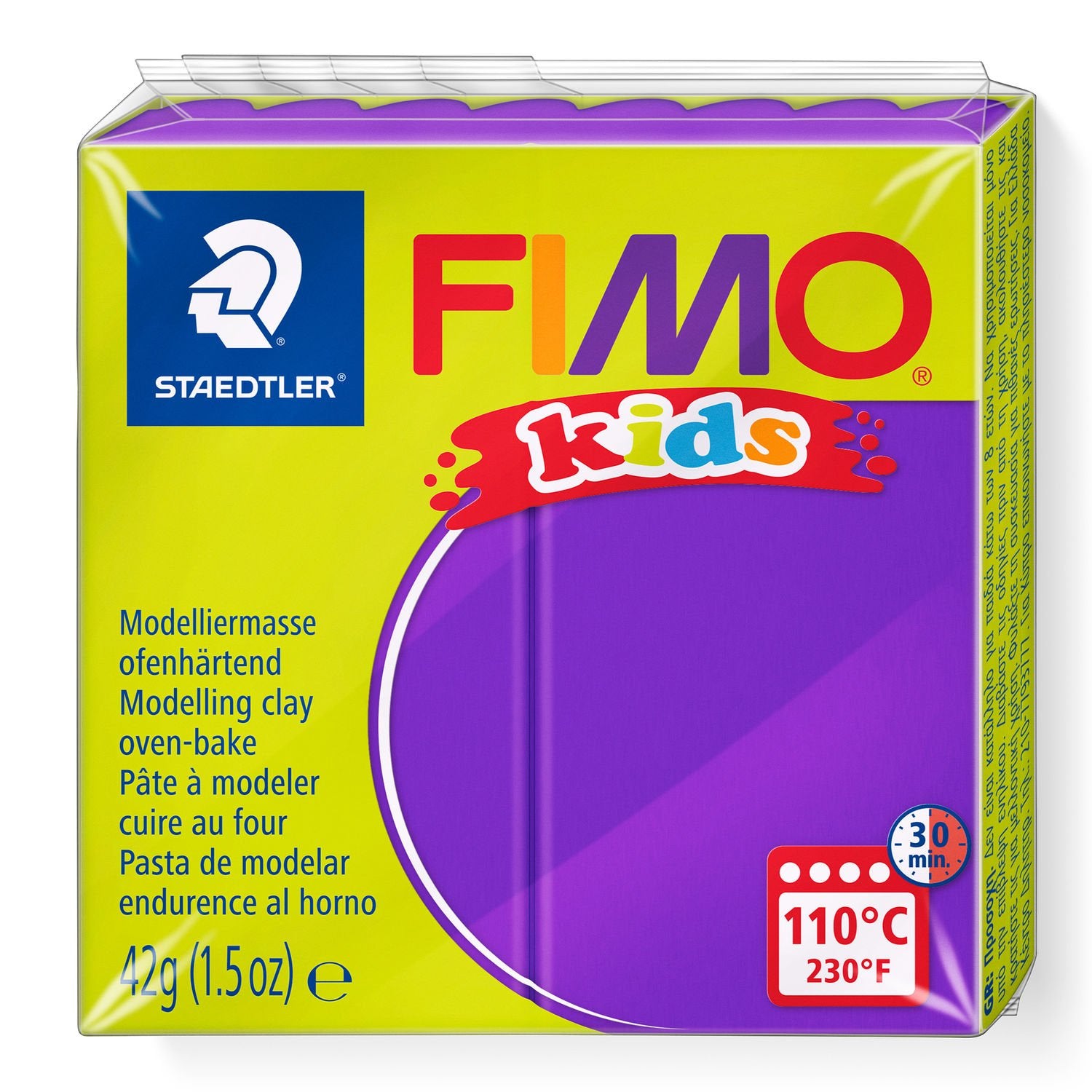 Staedtler Modelliermasse (ofenhärtend, 110 °C, 30 min), Violett, 42 g, 1 Stk., CE