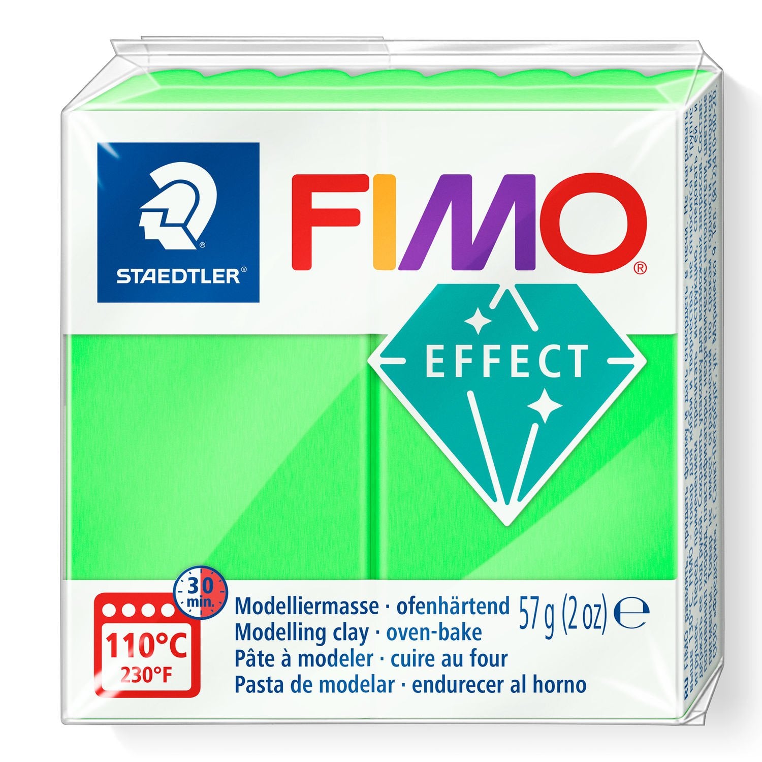 Staedtler Modelliermasse, Neongrün, ofenhärtend (110 °C, 30 min), 57 g