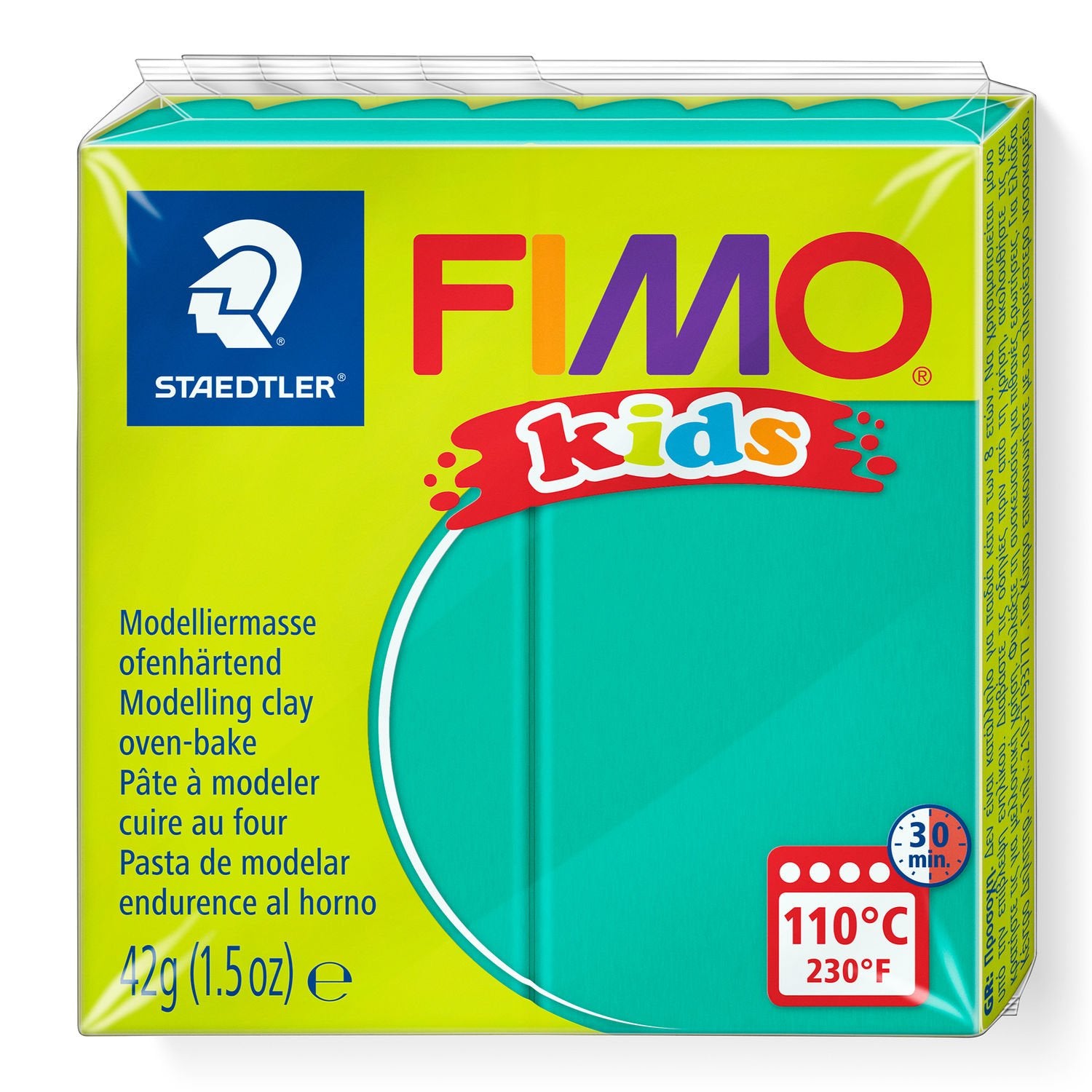 Staedtler Modelliermasse (ofenhärtend, 110 °C, 30 min), Grün, 42 g, 1 Stk.