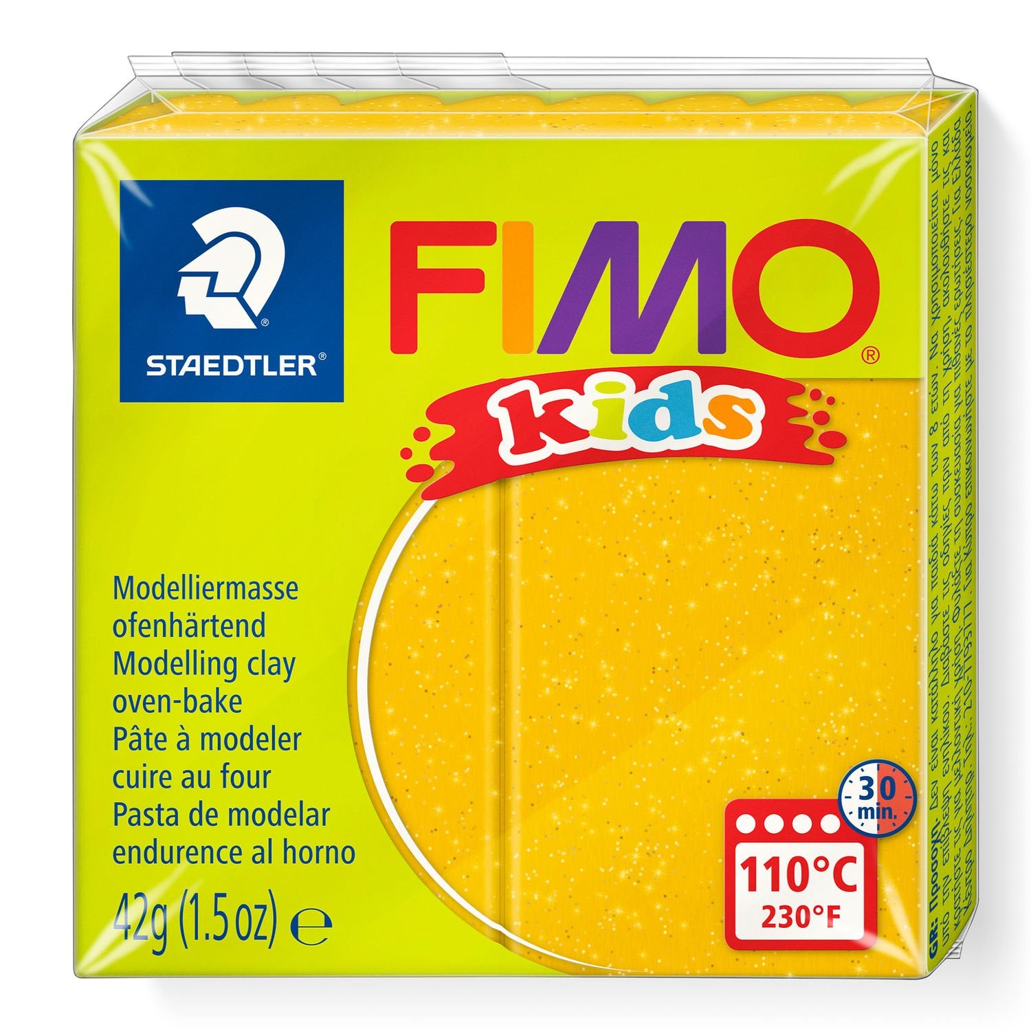 Staedtler Modelliermasse (ofenhärtend), Gold, Glitzer, 110 °C, 30 min, 42 g, 1 Stk., CE