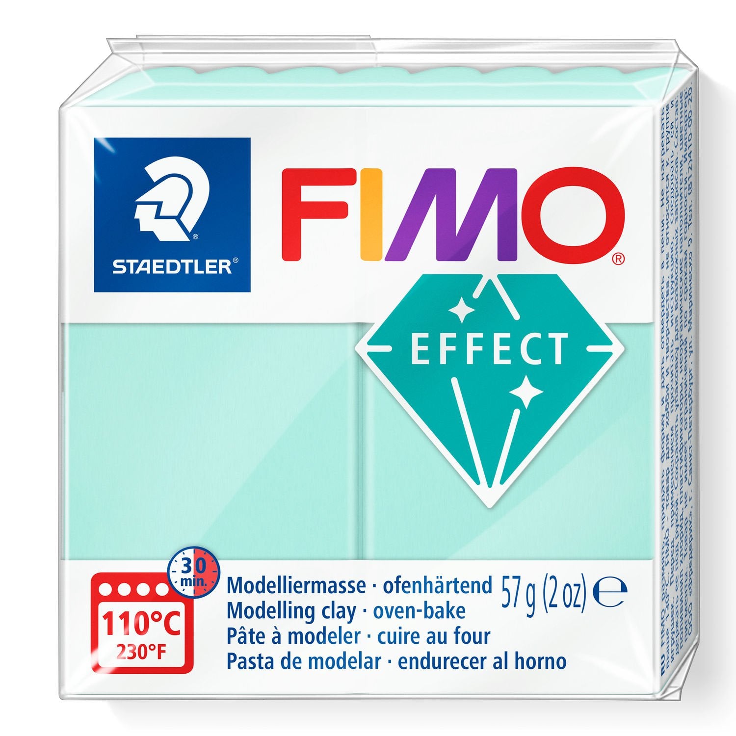Staedtler Modelliermasse (ofenhärtend), Soft, Mint, 57 g, 1 Stk., 110 °C, 30 min, 8020-505