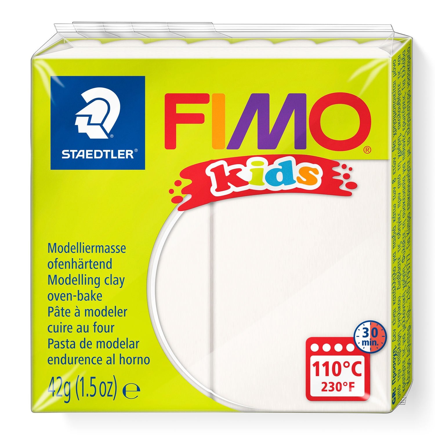 Staedtler Modelliermasse (ofenhärtend, 110 °C, 30 min), Weiss, 42 g, 1 Stk., CE, 8030-0