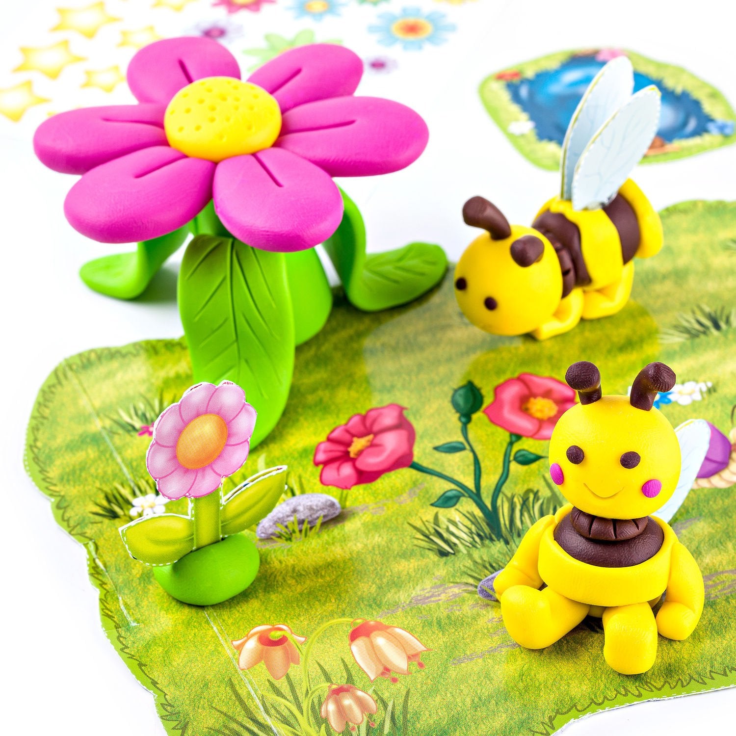 Staedtler Modelliermasse-Set Happy Bees – 4 Blöcke à 42 g