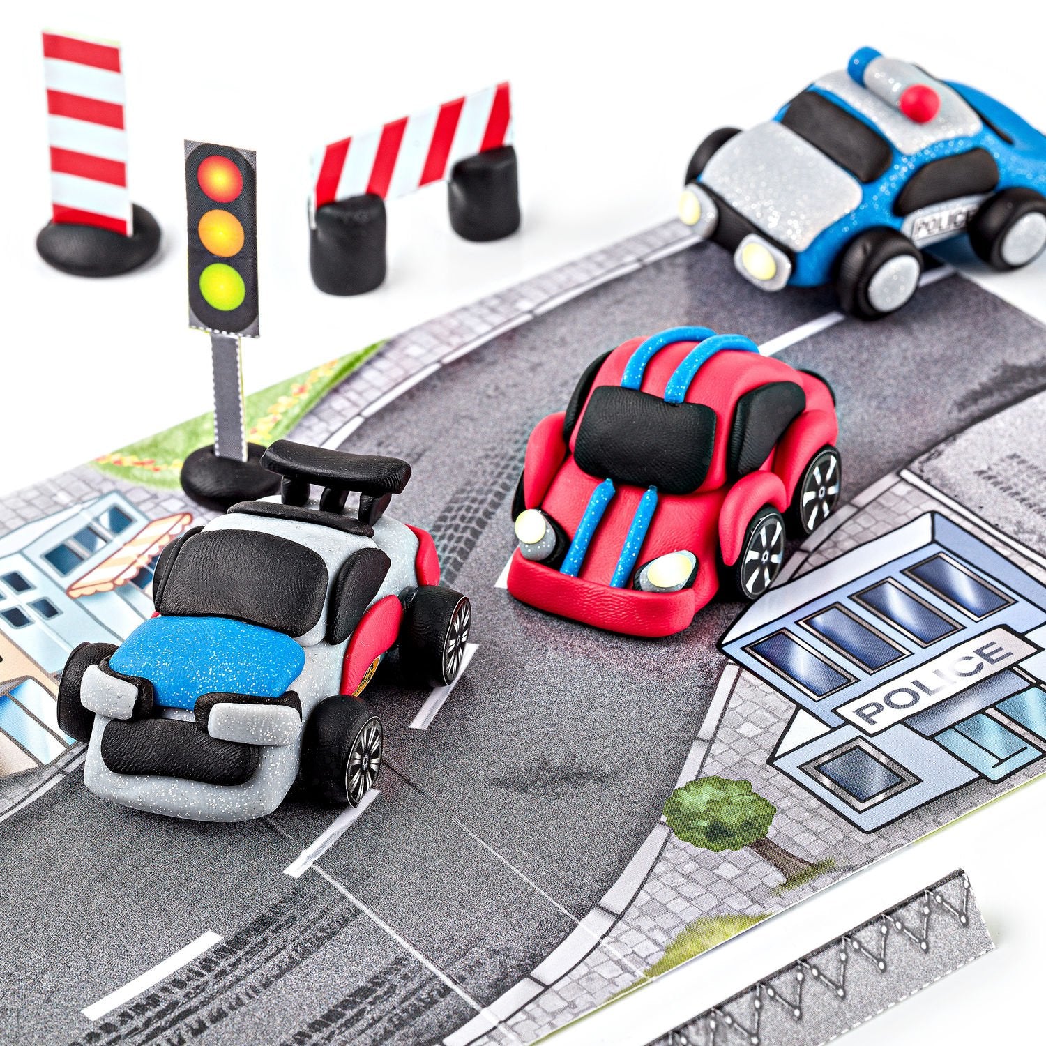 Staedtler Modelliermasse-Set Police Race – 4 Blöcke