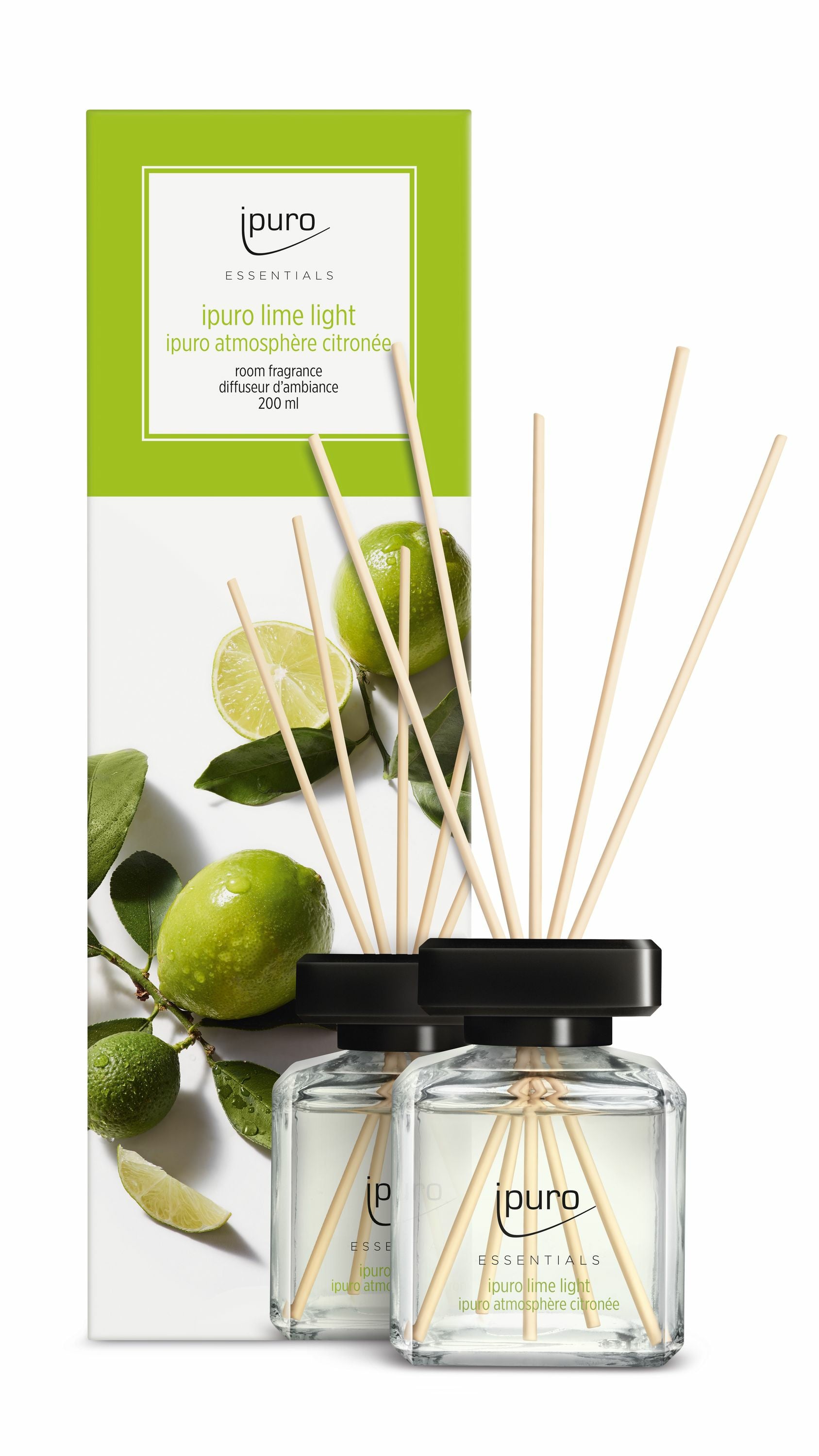 ipuro ESSENTIALS lime light – Duftstäbchen, 200 ml