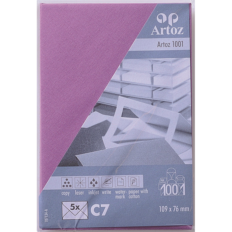 Artoz Couvert C7, ohne Fenster, selbstklebend, violett, 100 g/m² – Artoz – 5 Stk.