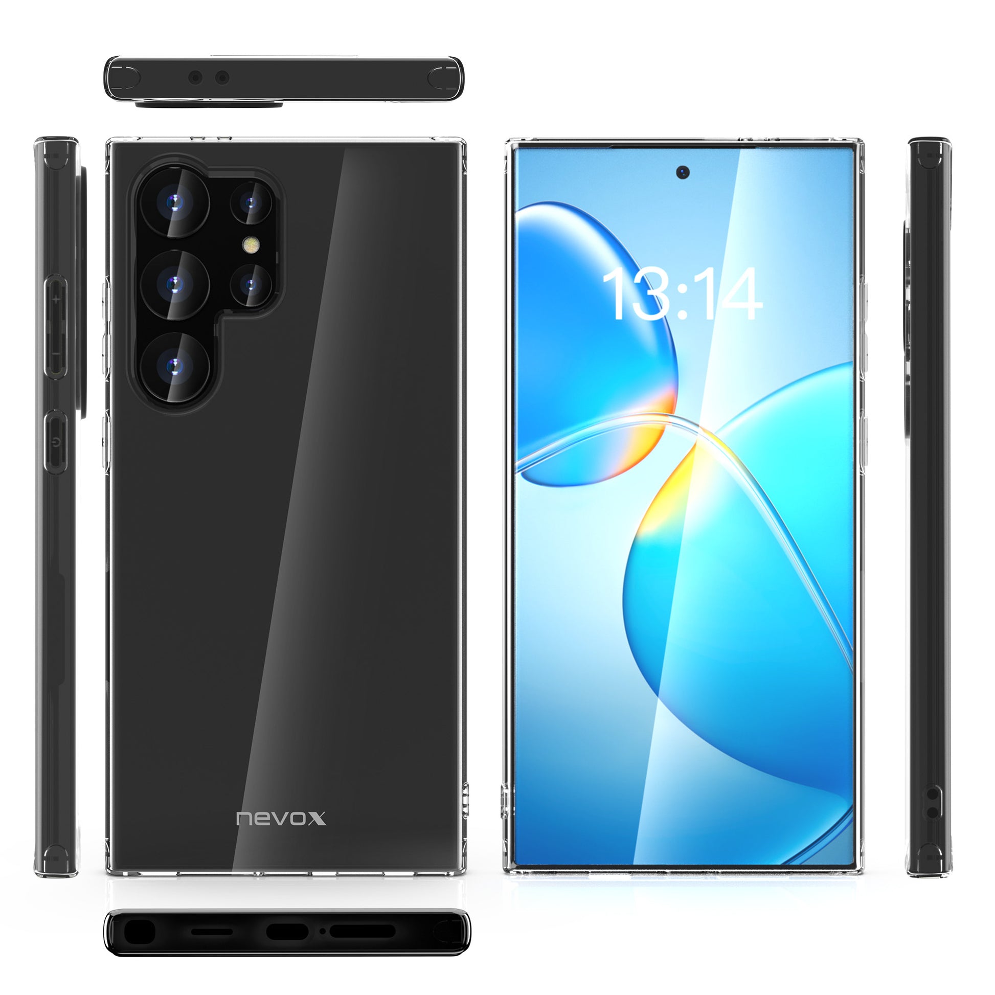 nevox StyleShell Flex – Backcover – für Samsung Galaxy S25 Ultra, TPU, Transparent