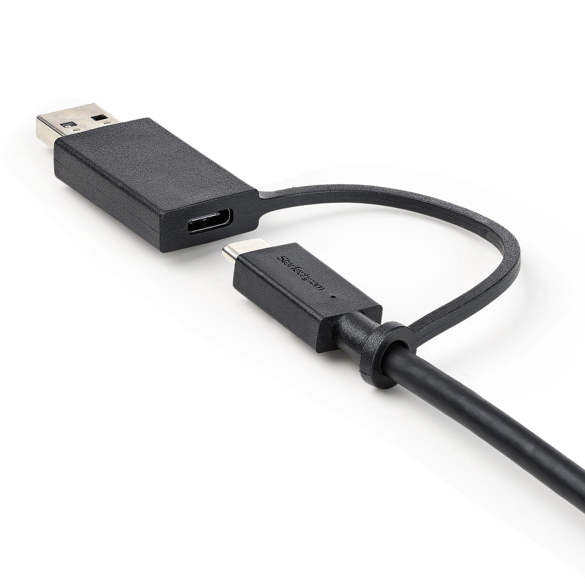 StarTech.com USB-C auf USB-C Kabel mit USB-A Adapter – USB 3.2 Gen 2 (10 Gbit/s) – 1 m – PD 100 W – 8K/60