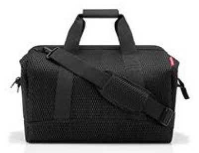 Reisenthel Umhängetasche Allrounder L – 30 l, Polyester, Mesh Schwarz, 48 × 39,5 × 29 cm