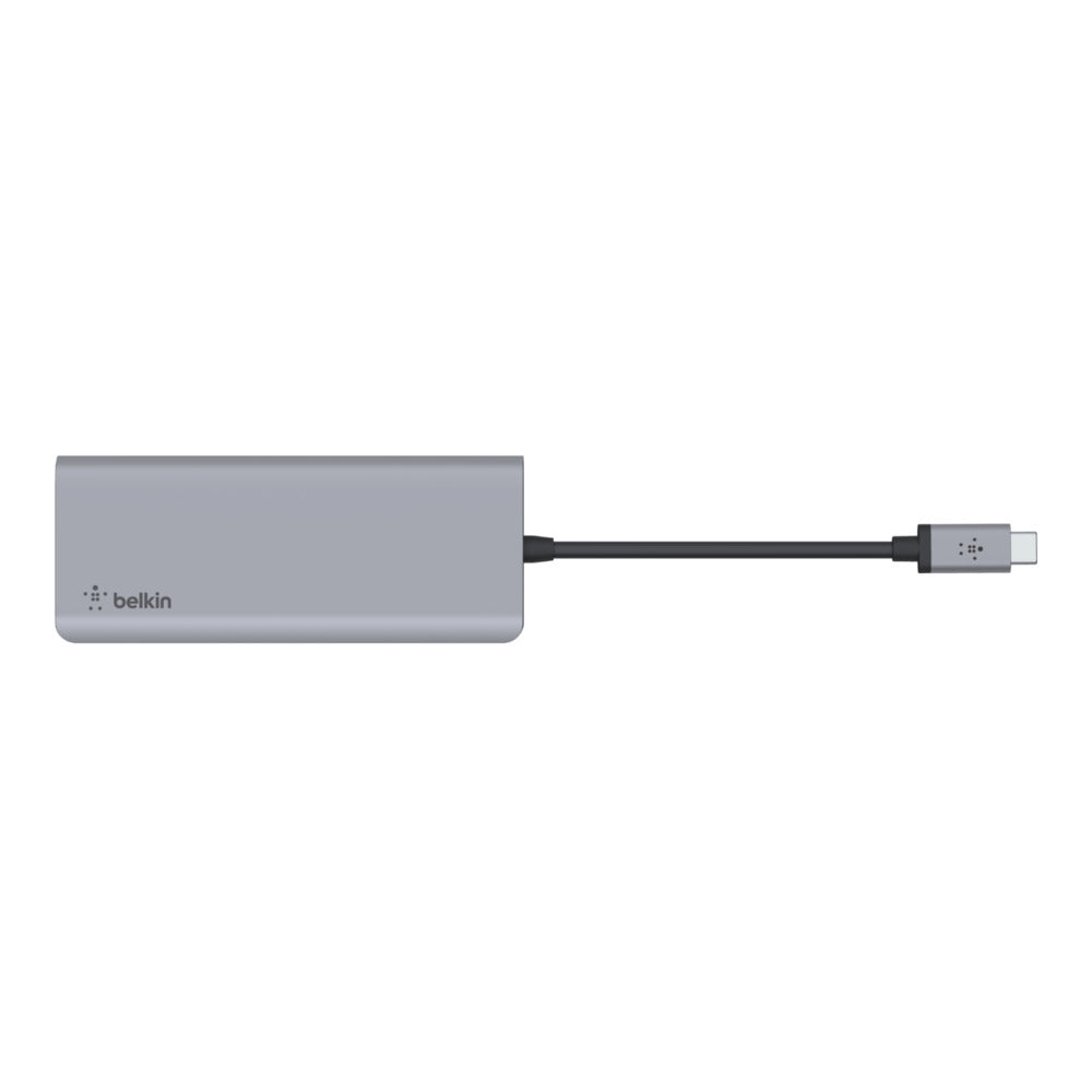 Belkin AVC009btSGY Multiport-Adapter – USB-C, 1× HDMI, 2× USB-A, 100 W PD, SD/microSD, 3,5 mm Audio